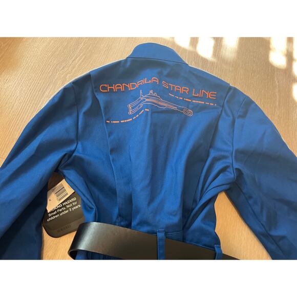 NEW Star Wars Mechanics Jumpsuit Kids Medium Blue Galactic Starcruiser Costume - Picture 7 of 7
